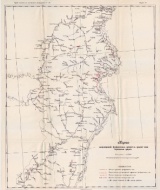 Карта залежей  фосфоритов в Саратовск. губ. 1910 г.